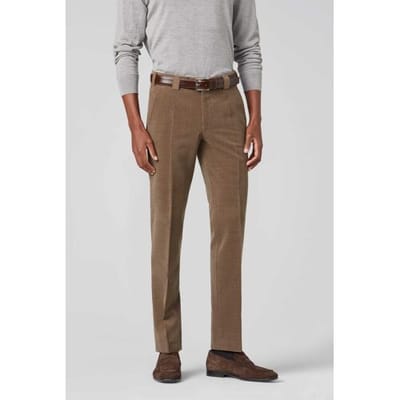 Meyer Chino Roma Wol Corduroy Olijfgroen - Maat 48 - Heren