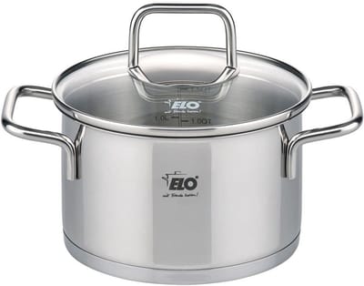 Stainless Steel Induction Cooker 12 cm Saucepan with Glass Lid