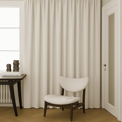 Maroyathome ELSA - Gordijn - Verduisterend - met plooiband - kant-en-klaar - 150x250 cm - 150 cm breedte en 250 cm lengte - Off White - 1 stuk