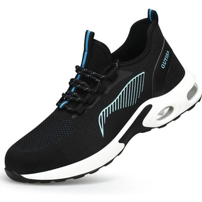35-50 Luchtkussen Werkschoenen Voor Mannen Anti-Smashing Stalen Neus Punctie Proof Bouw Veiligheidsschoenen sneakers Mannelijke Schoeisel 44 black