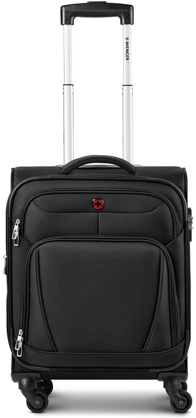 Wenger Beaumont 4 wielen Cabinewagen S 54 cm met uitbreidingsplooi - Zachte bagage - Combinatieslot - black