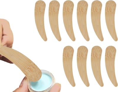 10 Stuks Bamboe Spatula's voor Cosmetica - Herbruikbare Spatula's voor Maskers, Gel en Make-up Applicatie