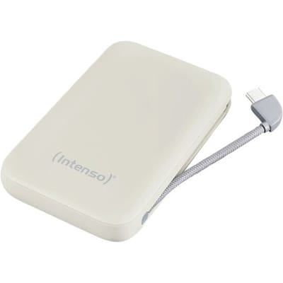 Intenso S10000 Powerbank - 10.000 mAh - 20W - USB-C met geïntegreerde kabel - LCD-display - Beige