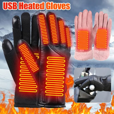 Elektrisch verwarmde handschoenen voor heren en dames – USB oplaadbaar, waterdicht en touchscreen – Warme winterhandschoenen voor skiën en snowboarden