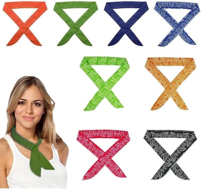 Koelsjaal set van 8 stuks voor zomerse koeling tijdens outdoor-activiteiten