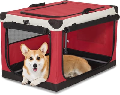 Opvouwbare Hondenbox voor Auto en Thuis - Verstelbare Hoes, Transportbox voor Middelgrote Honden - Eenvoudig te Transporteren