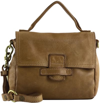 CATERINA LUCCHI Leren handtas schoudertas Maria Shoulder Bag Burro Lichtbruin