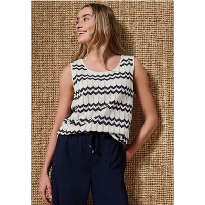 Gebreide top met zigzagpatroon