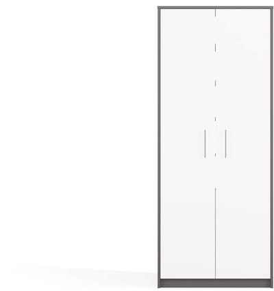 Topeshop OLIV - Kantoorboekenkast - Met deuren - 8 planken - Antraciet/Wit