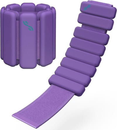 Draagbare Gewichtsmanchetten Set van 2 voor Yoga, Dans, Aerobic, Hardlopen en Lopen - Zachte Lavendel