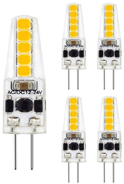 VITO LED Capsule Steeklamp G4 - 2W (vervangt 20W) - 170lm - 2700K - 12V - Energiezuinig - 5 stuks