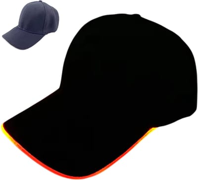 LED lichtgevende baseball cap – opvallende knipperende LED festival pet voor feest, rave en party gebruik - Rood