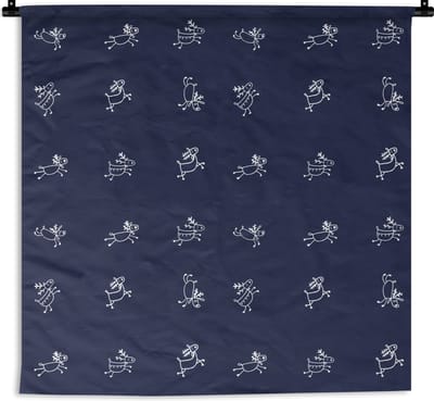 Wandkleed - Wanddoek - Hert - Patroon - Illustratie - 180x180 cm - Wandtapijt