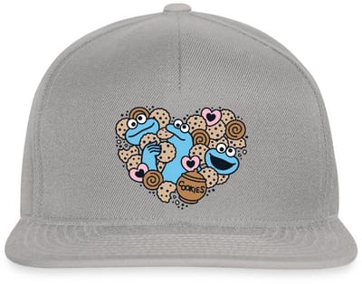 Sesamstraat Hart Met Koekiemonster Snapback cap