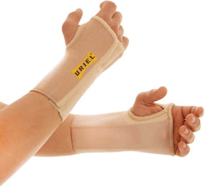 Uriel - Polsbrace met Spalk Links & Rechts – Polsspalk – Carpaal Tunnel Brace – Pols Ondersteuning bij RSI, Peesontsteking, Verstuiking en Overbelasting - Maat XS
