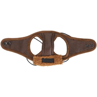 Honden Luchtvaartmuts Zacht Warm Verstelbaar Touw Retro Modieus Huisdier Wintermuts met Oorkleppen voor Kou L(for 6.5-9kg) koffie