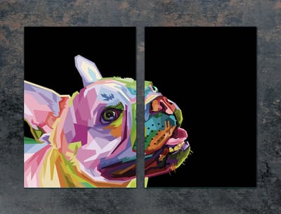 TMK ArtDeko - Glazen Beschermplaat - Hondenmotief - 2x35x52 cm - Veilig en Hygiënisch