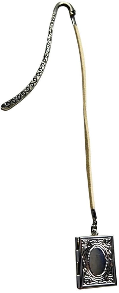 2 Love It Boekenlegger Memoir – Zilverkleurig met crème faux suede – 18 cm – Metaal – Elegante Boekenlegger