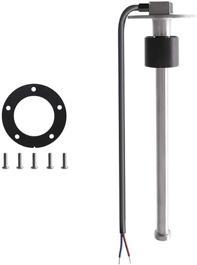 Stainless Steel Brandstof Gas Transmitter voor Marine Toepassingen - Waterniveau Sensor met 5 Gaten voor Brandstofmeter 0-190 Ohm, 350mm Lengte