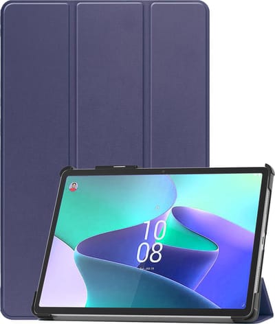 Hoes - Geschikt voor Lenovo Tab P11 Pro - Dun & Stevig - Trifold Bookcase - Hard Cover Case - Met Uitsparing Geschikt voor Lenovo Pen - Hardcover Book - Tablet Hoesje - Donkerblauw