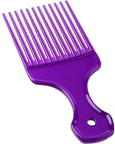 Brede Tanden Afro Haar Krullend Haar Vork Kam Paars Unisex Haar Stijl Krullend Massage Kappers Insert Borstel Haar Styling Tool