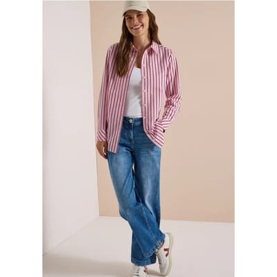Overhemd in longstyle met strepen