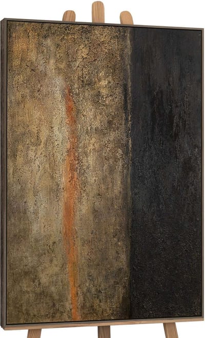 Canvas schilderij handgeschilderd depth of time abstract – YS-Art Gallery – Luxe wanddecoratie voor woonkamer – Modern schilderij voor slaapkamer en hal