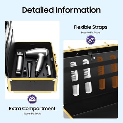 Professionele Barbier Koffers & Organizer voor Haarstyling Tools - Groot Volume