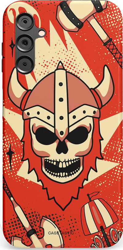 Casetastic Hoesje Geschikt voor Samsung A14 (5G/4G) - Stijlvolle Beschermende Duo-layer Case - Vurige Valhalla