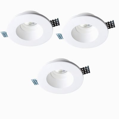 Inbouwspot- 3 stuks -ceramic- keramiek- spot- licht- verlichting- inbouw- ip20- gu10