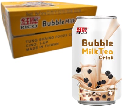 RICO - Bubble Melk Thee Drinken - 24 X 340 ML - Multipack