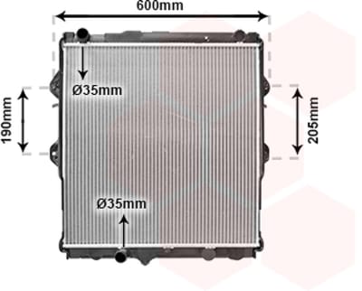 Van Wezel - RADIATOR VOOR TOYOTA HILUX 1998-2001 164005B620