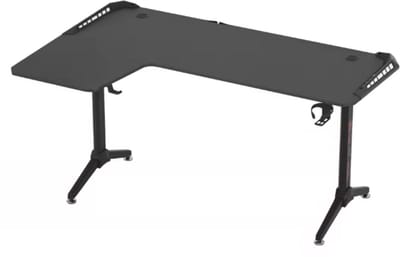 Bureau Brutal - Gaming bureau - Met LED verlichting - Rechter Hoekbureau - 162cm desk - Metalen poten - Bekerhouder