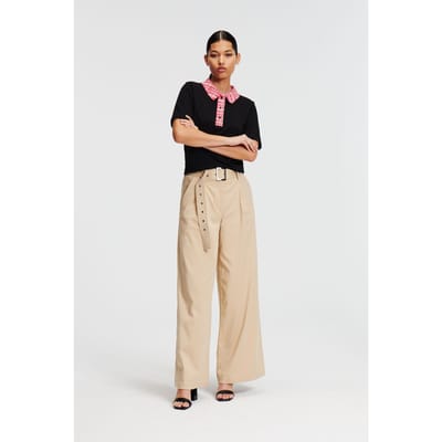 Karl Lagerfeld Cotton Blend Pants Beige Taglia: 38 | Pantaloni da completo Outlet | Donna | Marrone