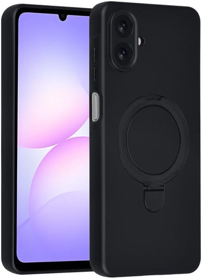 Telefoonhoesje geschikt voor Samsung Galaxy A07 4G - Magnetische Backcover met Ringstand - Geschikt voor MagSafe-accessoires - FuturiQ - Zwart