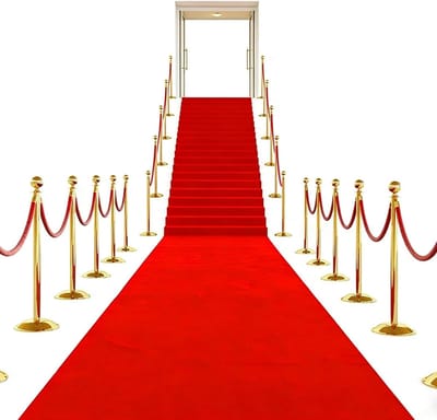 Loper Evenemententapijt - Bruiloft Ontvangst - Feestelijke Entree - Inclusief Plakband - 1x5 Meter - Rood