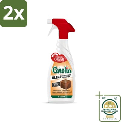 Carolin - Savon Noir - Allesreiniger - Spray - 650 ml - Voordeelverpakking - 2 stuks - Zwarte zeep - Savon Noir