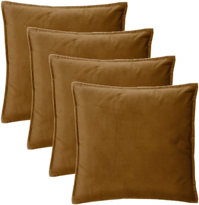 Atmosphera Bank/sierkussens Sophia - 4x stuks - 45 x 45 cm - polyester met rits