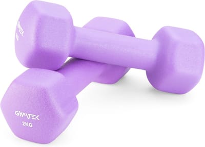 Gymtek® Halterset - 2x 2kg Neopreen Halters - Halterset voor Krachttraining, Fitness, Workout - Gymnastiek Halters - Thuisgymnastiek