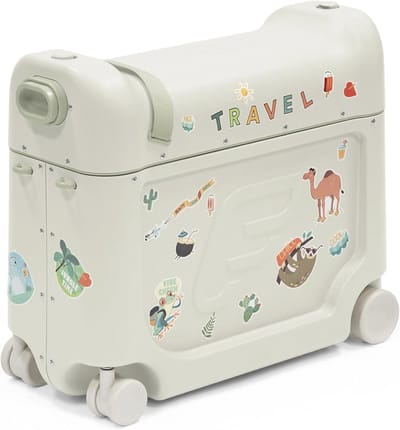 Rijdende Koffer voor Kinderen - Om te Toveren tot Bed - Inclusief Matras en Decoratieve Stickers - Geschikt voor Leeftijd 2-7 Jaar