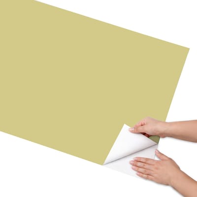 Coloray Meubel Wrap Folie - Geel Meubelfolie - 65x130 cm - Decoratiefolie Zelfklevend Lichte mosterd - Meubelfolie Zelfklevend - Minimalist Meubelfolie - Wrapfolie Keuken - Wanddecoratie - Achtergronden en patronen