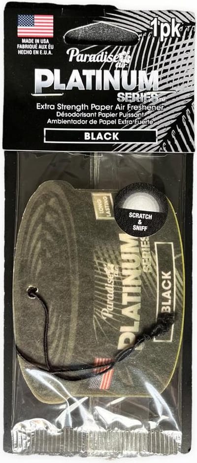 Paradise Air Platinum Series Luchtverfrisser Paper Air Freshener - Black - Autogeurtje