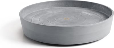 Ecopots Saucer Wheels - Blue Grey - Ø41,6 x H9 cm - Ronde blauwgrijze onderschotel op wielen met waterreservoir