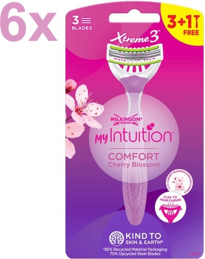 Wilkinson Sword - Xtreme 3 - My Intuition - Comfort - Cherry Blossom - Wegwerpscheermesje - 40 Stuks - Voordeelverpakking