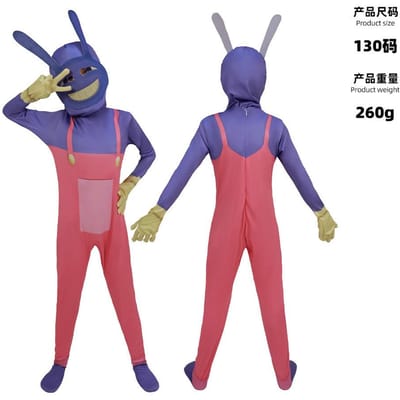Volwassen Pomni Cosplay Cartoon Kostuum Vrouwen Geweldige Digitale Freak Circus Cosplay Ragatha Jax Caine Gangle Zooble Kinger Kostuums 140-150cm&Amazing Digital blue