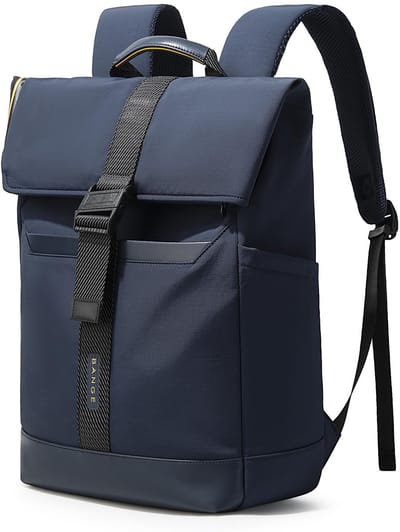 Dailygoods- Laptoprugzak waterafstotend - Lichtgewicht 0,79 kg - Roltop ontwerp - 39,6 cm (15,6 inch) - Dagrugzak voor werk/studie - Hoogwaardige stof met PU-leren bodem - Rugzak