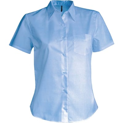 Kariban Overhemd in onderhoudsvriendelijk polykatoen-popeline korte mouwen dames K548 - Cobalt Blue - M