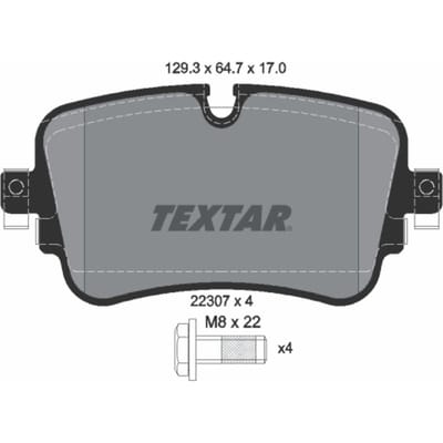 Remblokset TEXTAR 2230701, achter