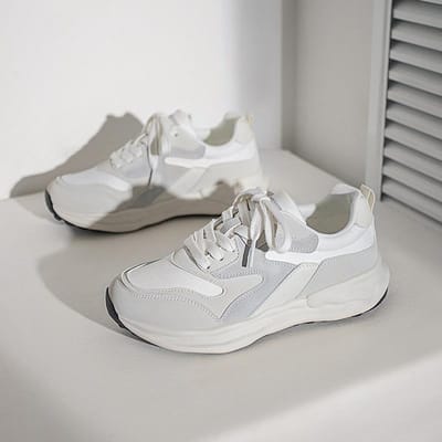 Lente en Zomer Nieuwe Forrest Gump Schoenen Dikke zool Verhogende Casual Sportschoenen Dames All-Match Papa Schoenen 40 gray