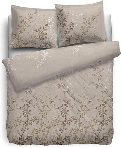 HNL Pure Cotton Timo Dekbedovertrek - Eenpersoons - 135x200 + 80x80 cm - Naturel